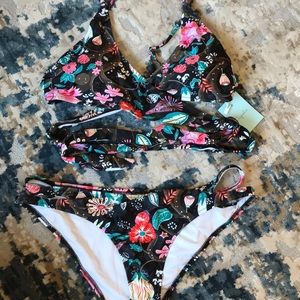 Cupshe Brown Floral Wrap Bikini, NWT